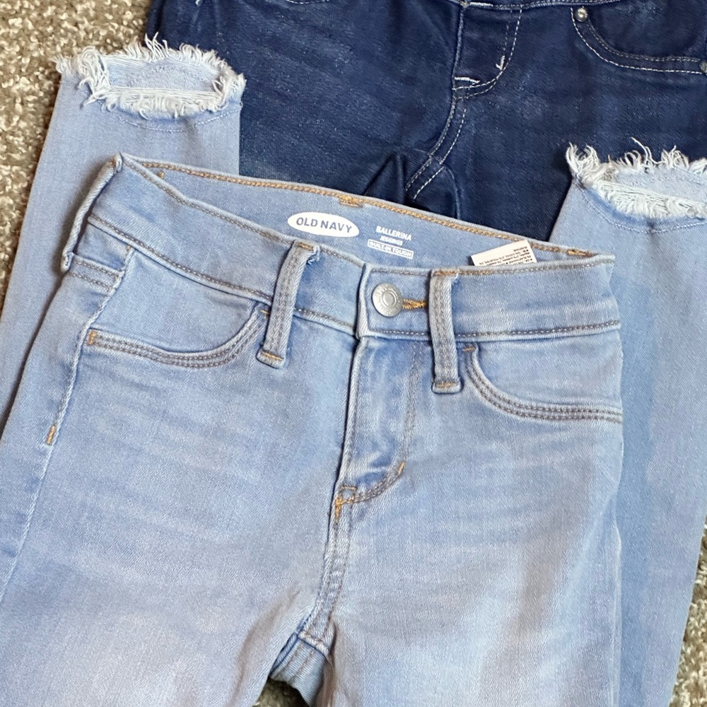 LOT of 3 Girls Skinny Jeans Bundle - Justice & Old Navy - Size 7 - Picture 2 of 16